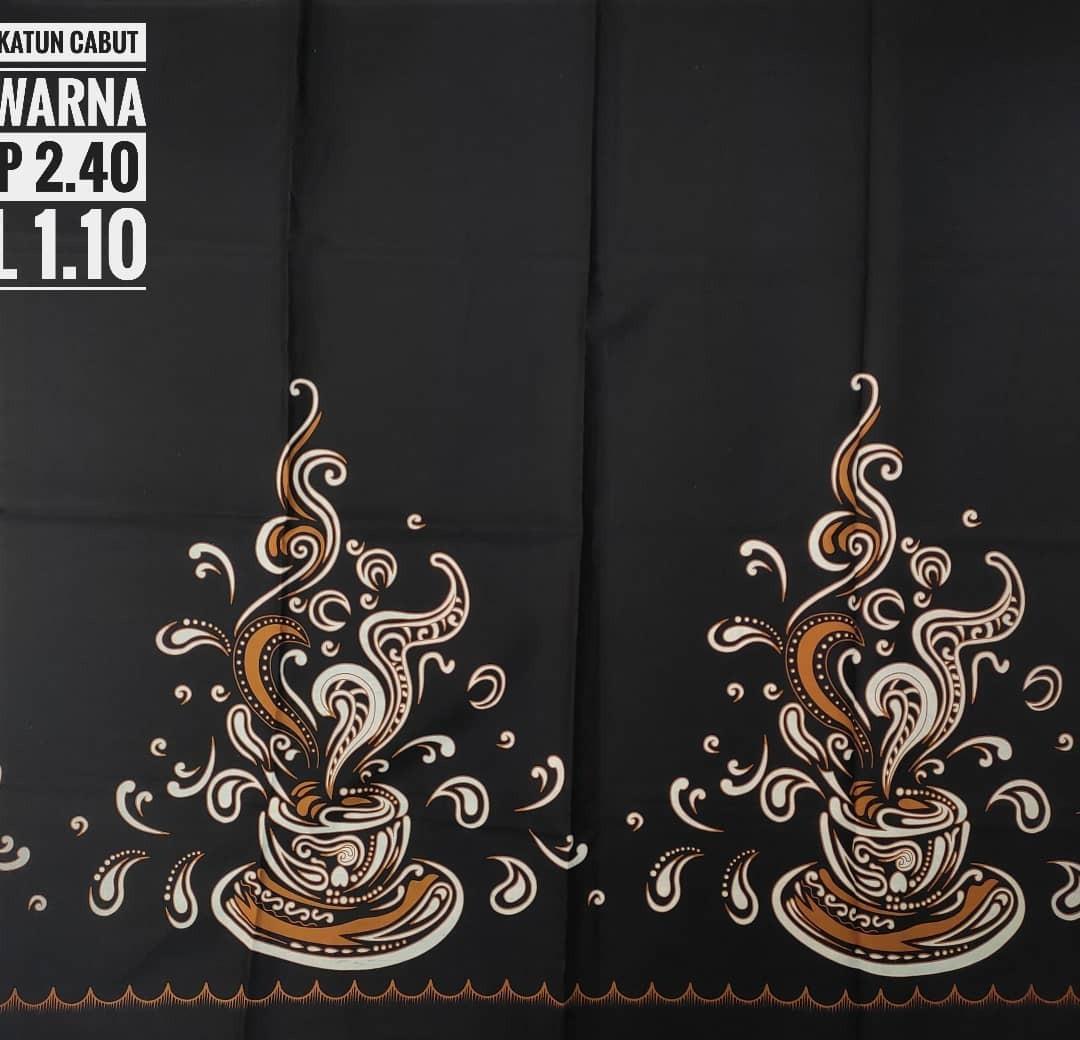 Batik Katun Cabut Warna : Coklat